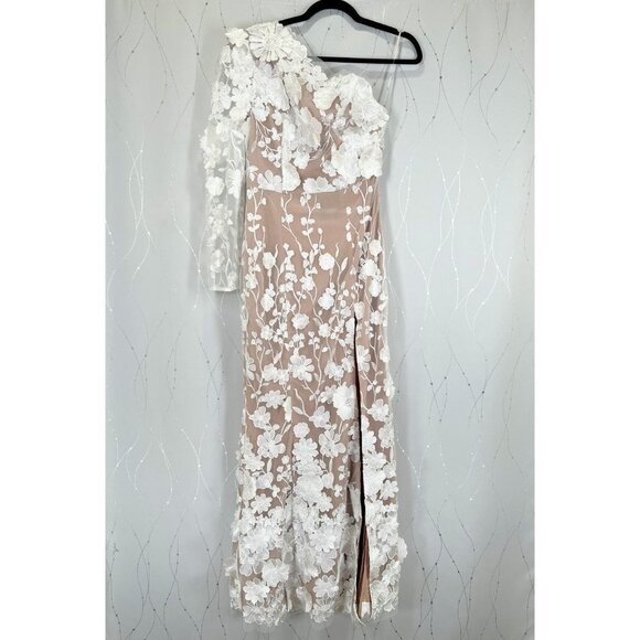 NWT ELLIATT Ellery 3D Flower Gown in Ivory & Nude $846 - Picture 5 of 16